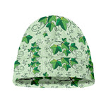 Christmas Ivy Leaf Pattern Print Beanie