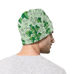 Christmas Ivy Leaf Pattern Print Beanie