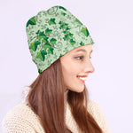 Christmas Ivy Leaf Pattern Print Beanie