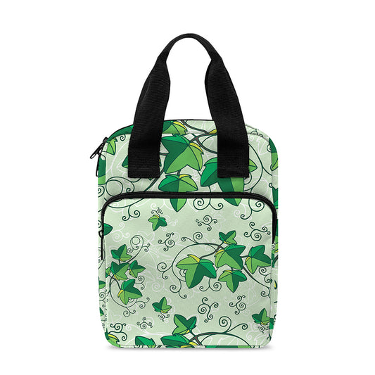 Christmas Ivy Leaf Pattern Print Bible Tote Bag