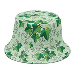Christmas Ivy Leaf Pattern Print Bucket Hat