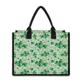Christmas Ivy Leaf Pattern Print Canvas Tote Bag