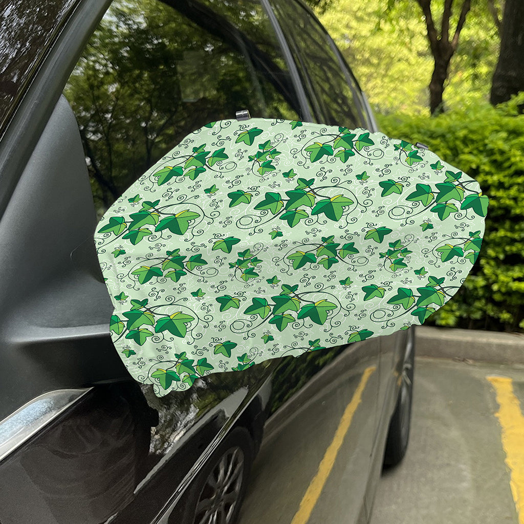 Christmas Ivy Leaf Pattern Print Car Side Mirror Covers