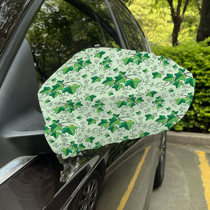 Christmas Ivy Leaf Pattern Print Car Side Mirror Covers