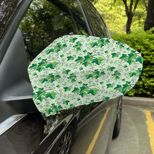 Christmas Ivy Leaf Pattern Print Car Side Mirror Covers
