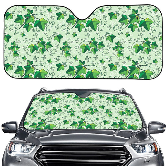 Christmas Ivy Leaf Pattern Print Car Windshield Sun Shade