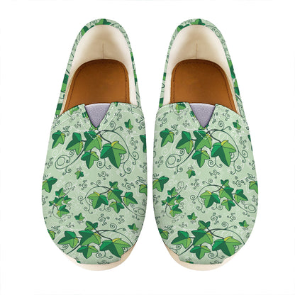 Christmas Ivy Leaf Pattern Print Casual Shoes