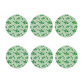 Christmas Ivy Leaf Pattern Print Coaster Set