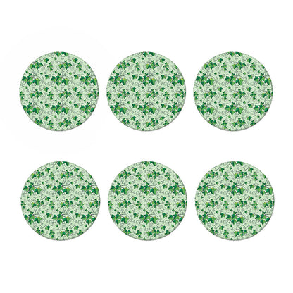 Christmas Ivy Leaf Pattern Print Coaster Set