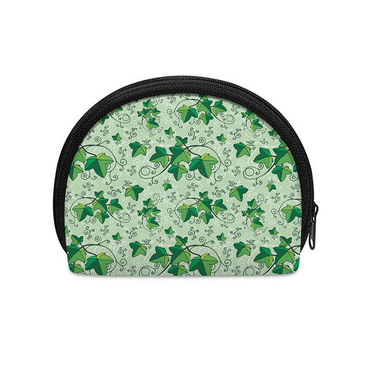 Christmas Ivy Leaf Pattern Print Coin Purse