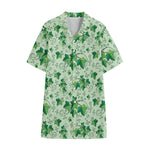 Christmas Ivy Leaf Pattern Print Cotton Hawaiian Shirt