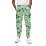 Christmas Ivy Leaf Pattern Print Cotton Pants