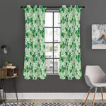 Christmas Ivy Leaf Pattern Print Curtain