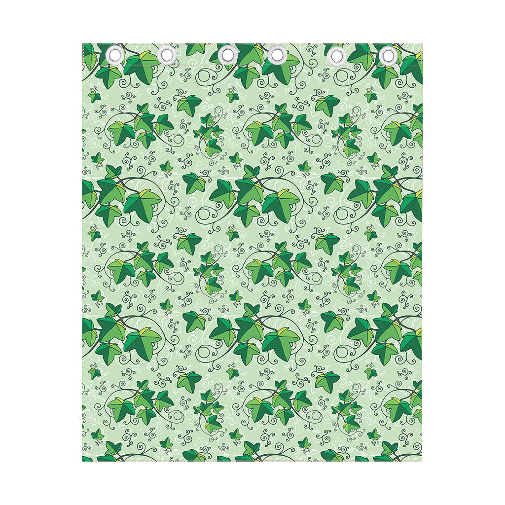 Christmas Ivy Leaf Pattern Print Curtain