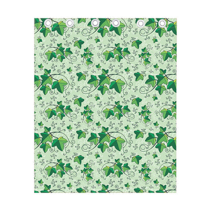 Christmas Ivy Leaf Pattern Print Curtain