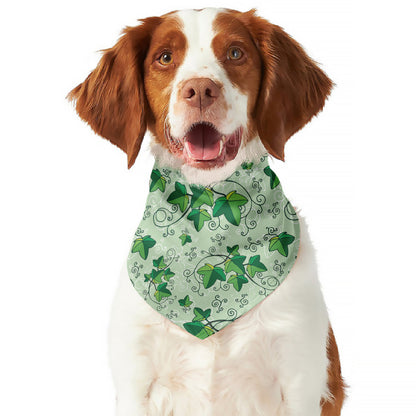 Christmas Ivy Leaf Pattern Print Dog Bandana