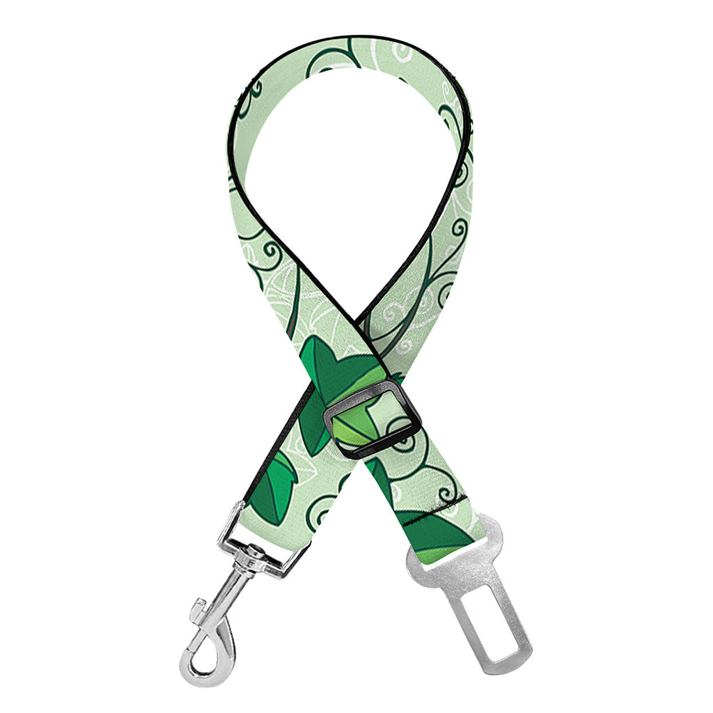 Christmas Ivy Leaf Pattern Print Dog Seat Belt