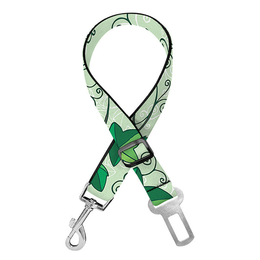Christmas Ivy Leaf Pattern Print Dog Seat Belt