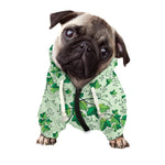 Christmas Ivy Leaf Pattern Print Dog Zip Up Hoodie