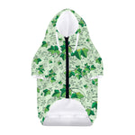 Christmas Ivy Leaf Pattern Print Dog Zip Up Hoodie