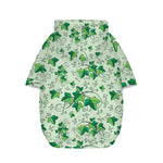 Christmas Ivy Leaf Pattern Print Dog Zip Up Hoodie