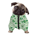 Christmas Ivy Leaf Pattern Print Dog Zip Up Jacket