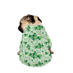 Christmas Ivy Leaf Pattern Print Dog Zip Up Jacket
