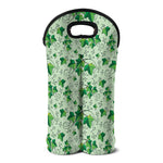 Christmas Ivy Leaf Pattern Print Double Neoprene Wine Tote