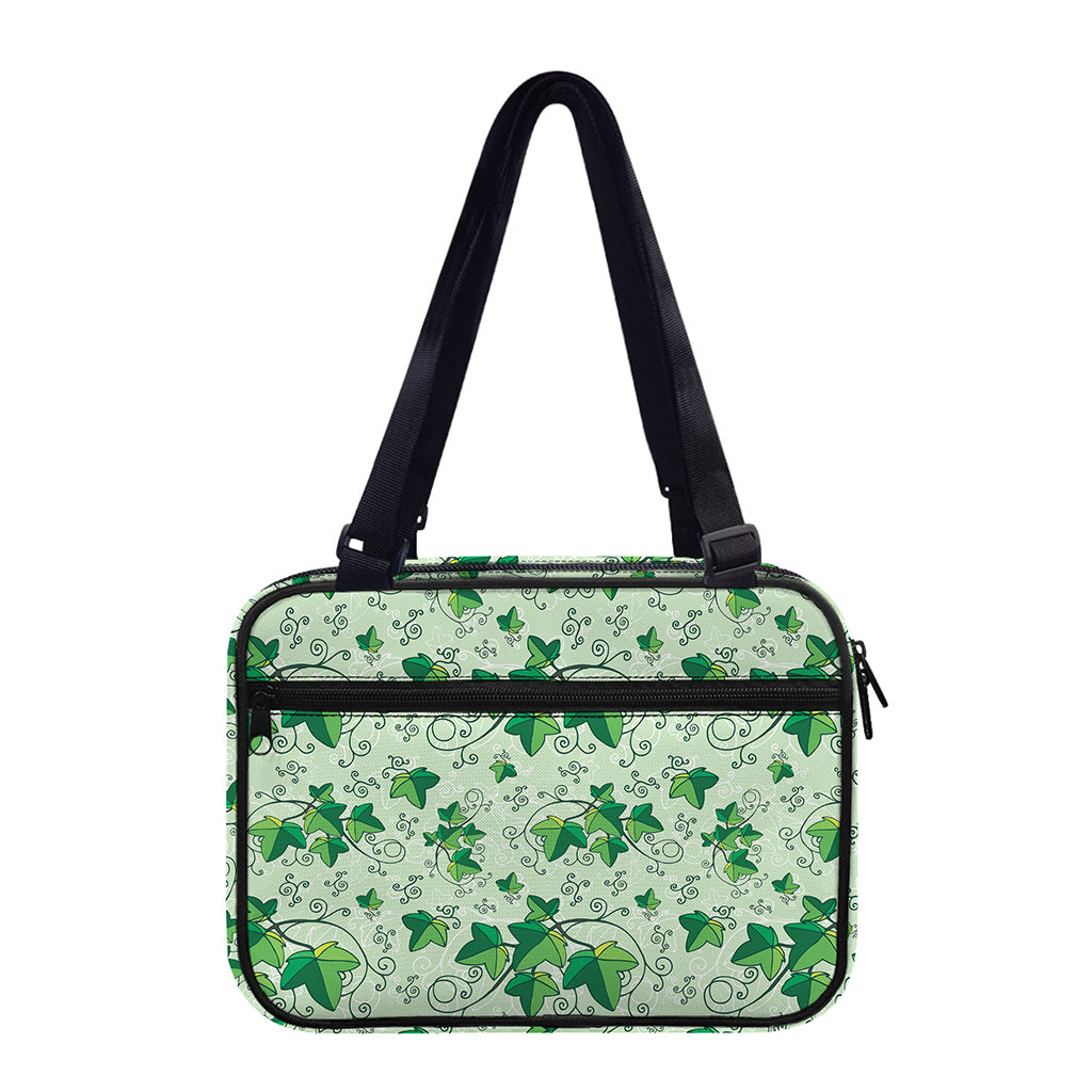 Christmas Ivy Leaf Pattern Print Double Strap Bible Bag