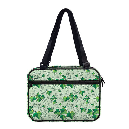 Christmas Ivy Leaf Pattern Print Double Strap Bible Bag