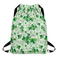 Christmas Ivy Leaf Pattern Print Drawstring Backpack