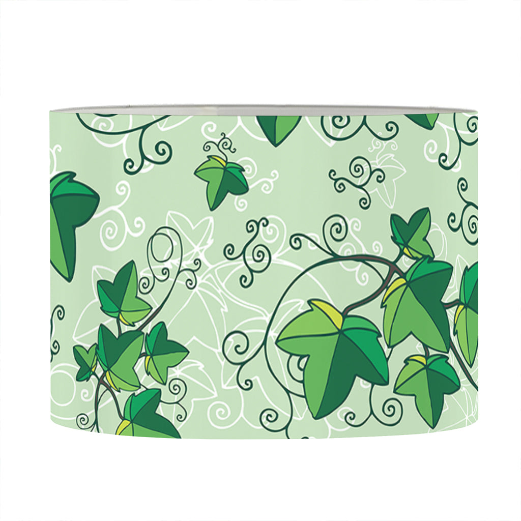 Christmas Ivy Leaf Pattern Print Drum Lamp Shade
