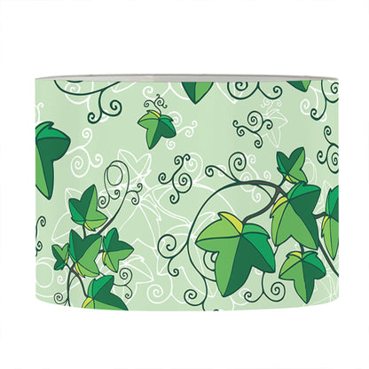 Christmas Ivy Leaf Pattern Print Drum Lamp Shade
