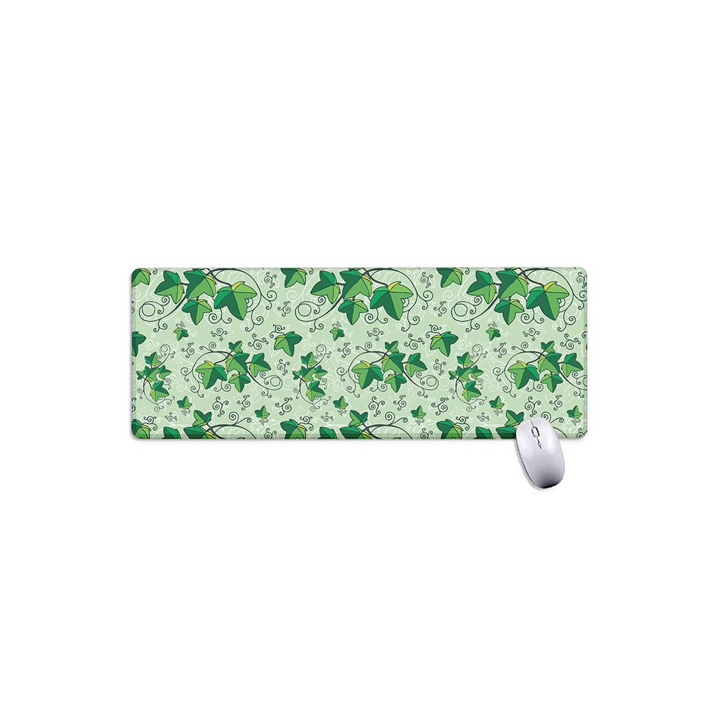 Christmas Ivy Leaf Pattern Print Extended Mouse Pad