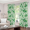 Christmas Ivy Leaf Pattern Print Extra Wide Grommet Curtains