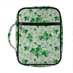 Christmas Ivy Leaf Pattern Print Front Pocket Bible Bag