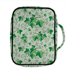 Christmas Ivy Leaf Pattern Print Front Pocket Bible Bag