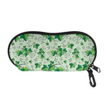 Christmas Ivy Leaf Pattern Print Glasses Case