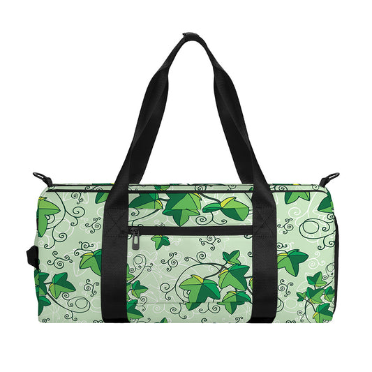 Christmas Ivy Leaf Pattern Print Gym Bag