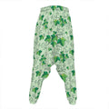 Christmas Ivy Leaf Pattern Print Hammer Pants