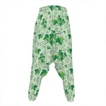 Christmas Ivy Leaf Pattern Print Hammer Pants