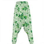 Christmas Ivy Leaf Pattern Print Hammer Pants
