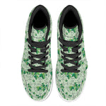 Christmas Ivy Leaf Pattern Print High Top Leather Sneakers