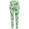 Christmas Ivy Leaf Pattern Print High-Waisted Pocket Leggings