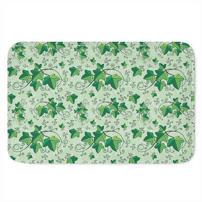 Christmas Ivy Leaf Pattern Print Indoor Door Mat