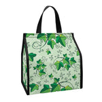 Christmas Ivy Leaf Pattern Print Insulated Lunch Tote