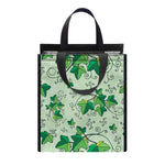 Christmas Ivy Leaf Pattern Print Insulated Lunch Tote