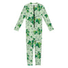 Christmas Ivy Leaf Pattern Print Jumpsuit