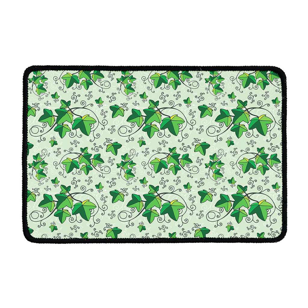 Christmas Ivy Leaf Pattern Print Kitchen Mat