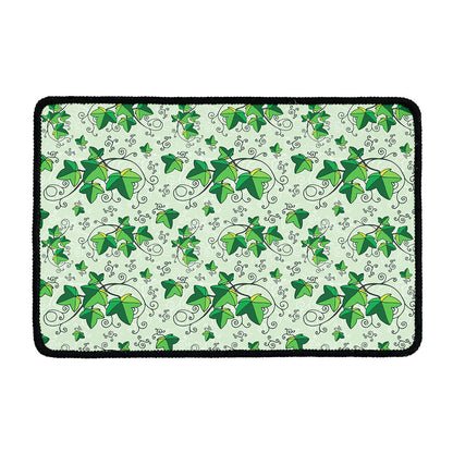 Christmas Ivy Leaf Pattern Print Kitchen Mat